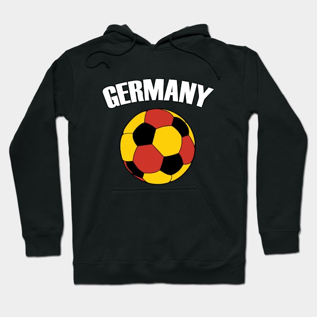 Germany Football - German Flag Soccer Ball Hoodie by TheInkElephant